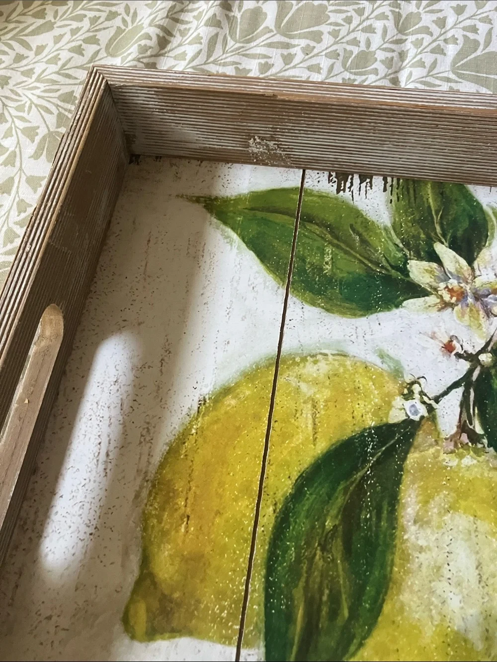 Wooden lemon tray 13x13